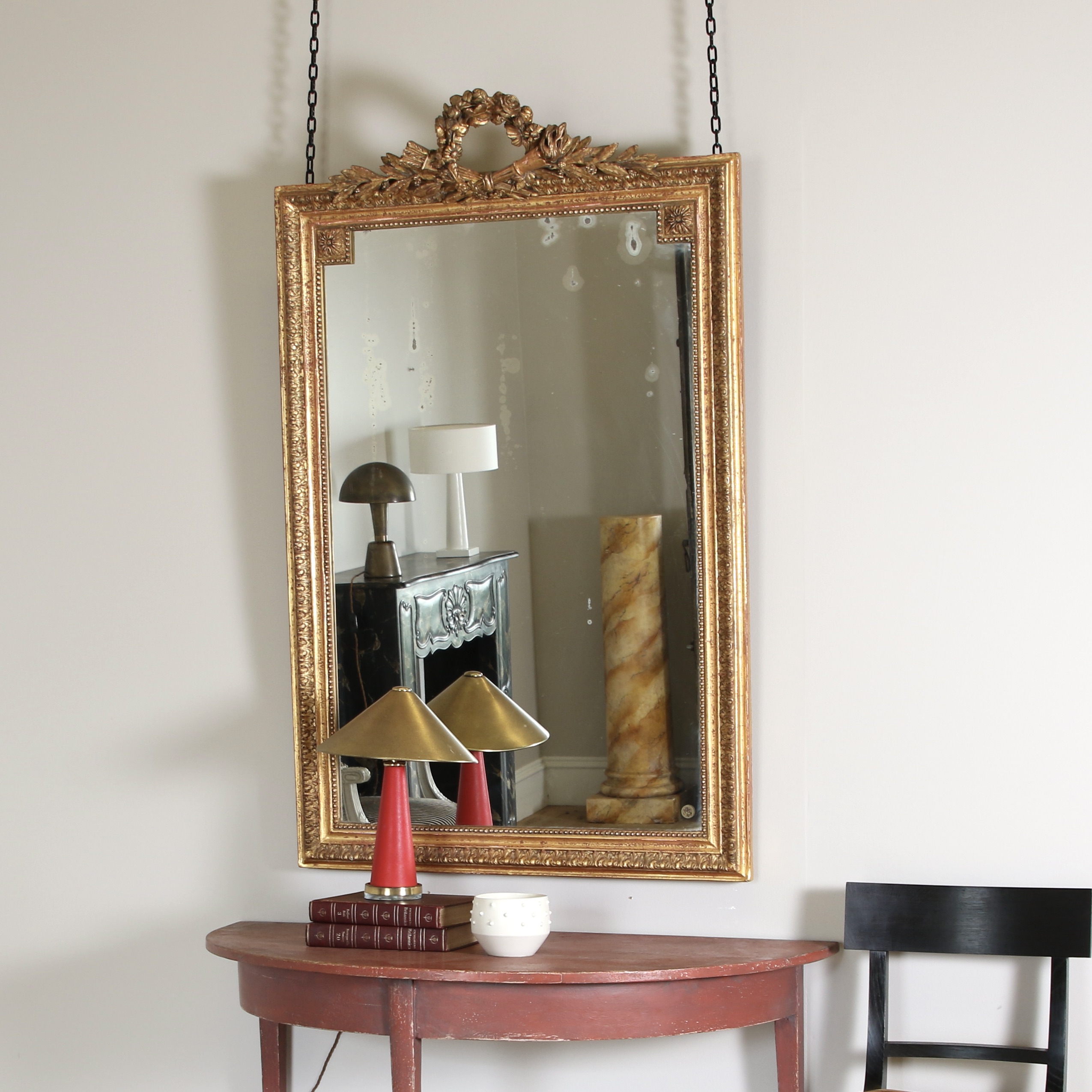 French Crested Mirror 